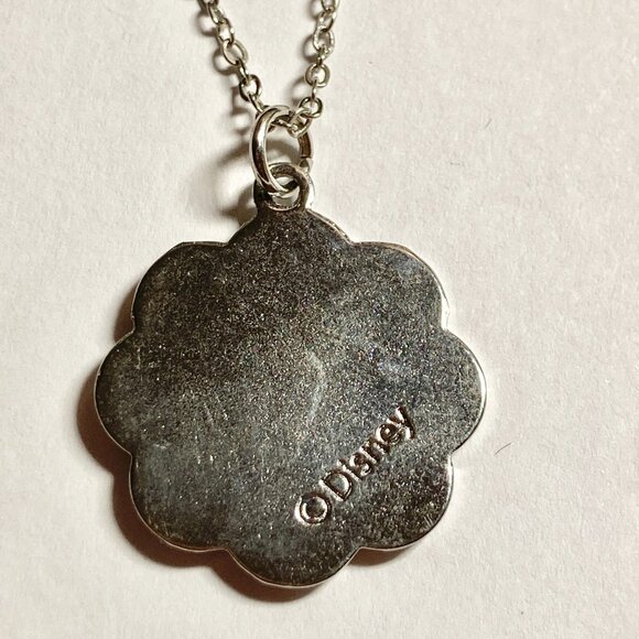 Vintage Disney Tinker Bell Tinkerbell Charm Necklace 18" Chain Fairy Silver Tone - Picture 3 of 6